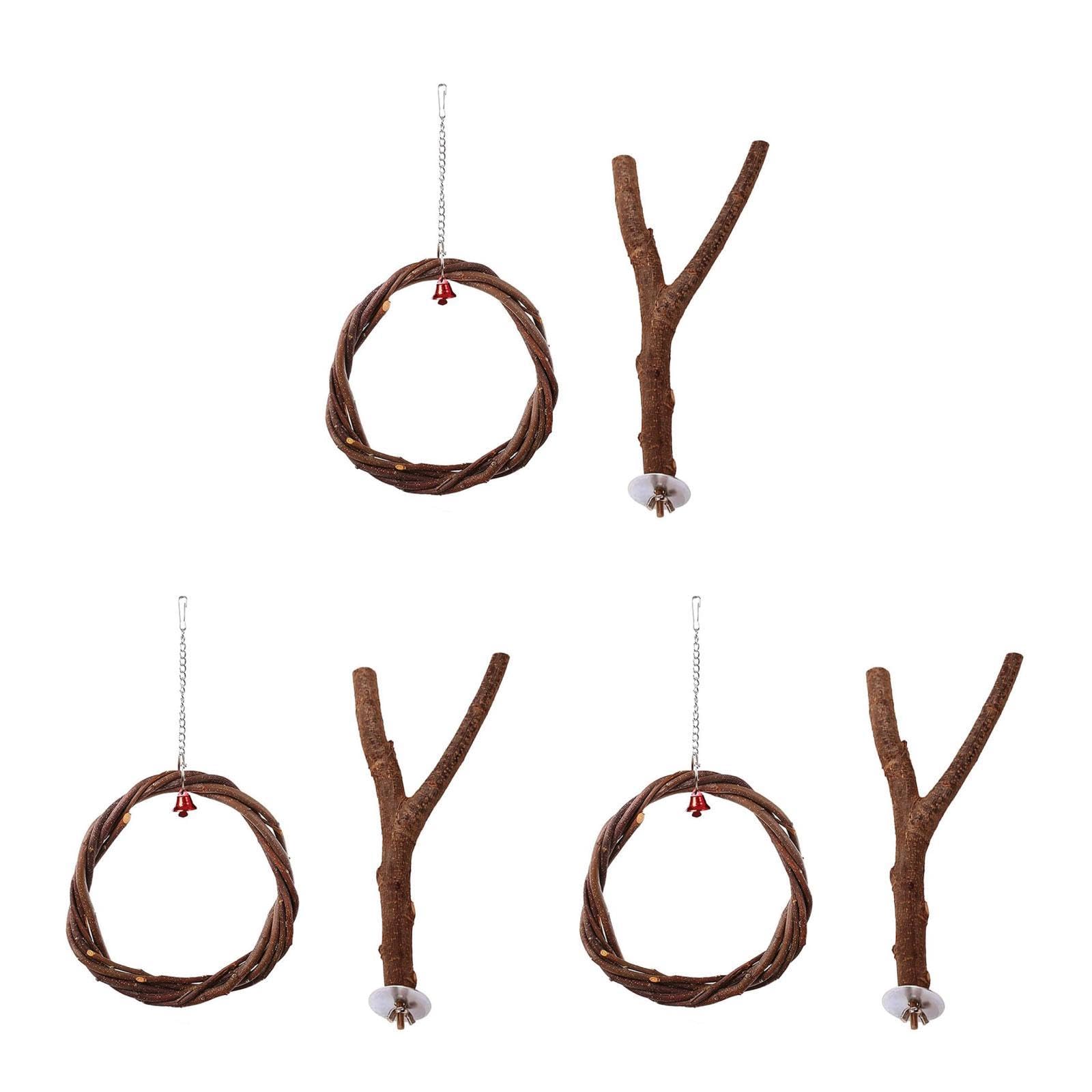 VANZACK 3sätze Vögel Spielzeug Woven Parrot Stand Rack Für Wellensittiche Nymphensittiche Und Kleine Vögel Installieren Und Für Vogelkäfig Zubehör