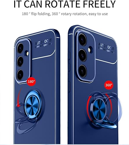 Miniatura 4 de Asuwish Funda de teléfono para Samsung Galaxy S23 FE 5G con protector de pantalla de vidrio templado y soporte de anillo de soporte de TPU suave,