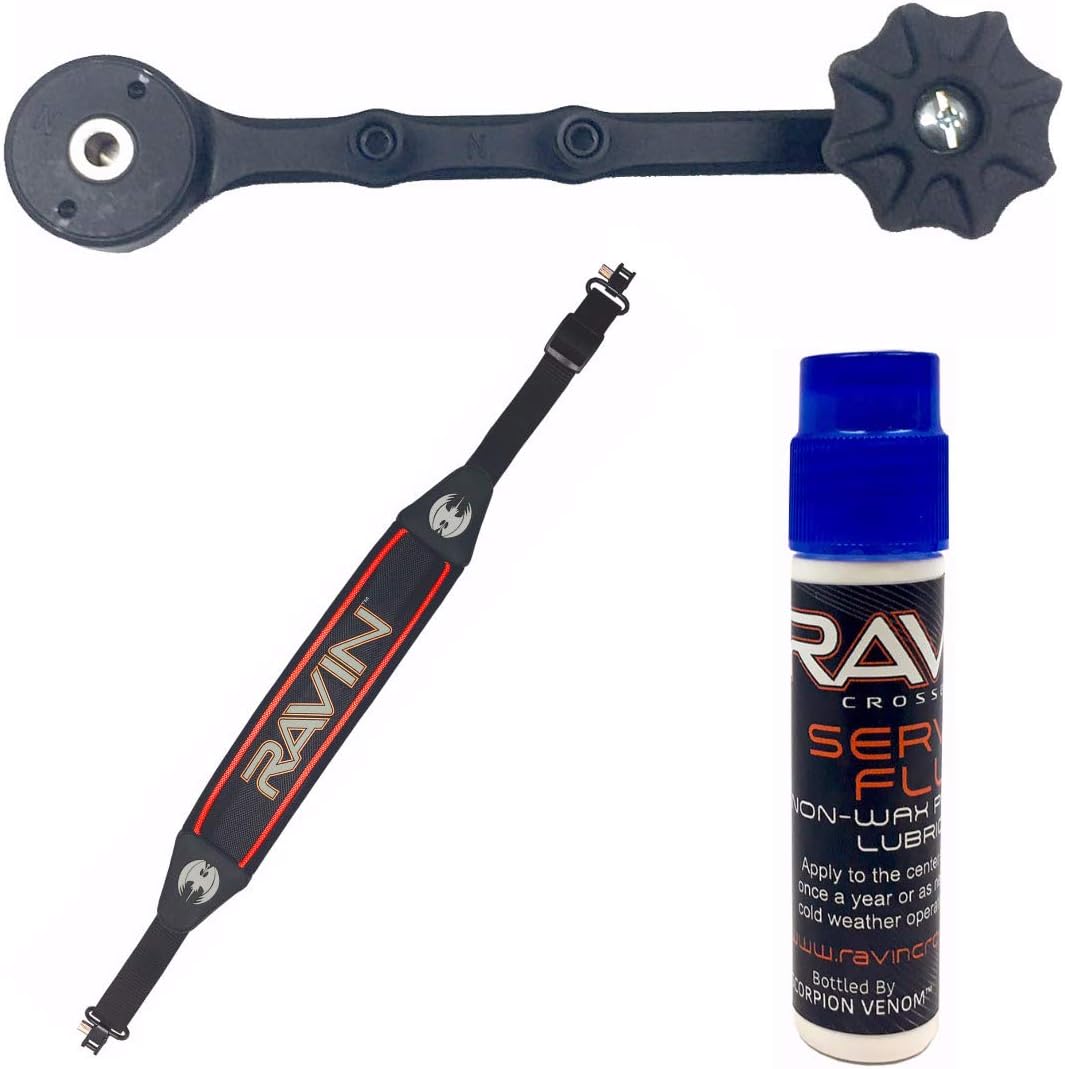 Ravin Crossbows Cocking Handle (Mounts on Either Side) with Shoulder Sling and Serving/String Fluid Kit
