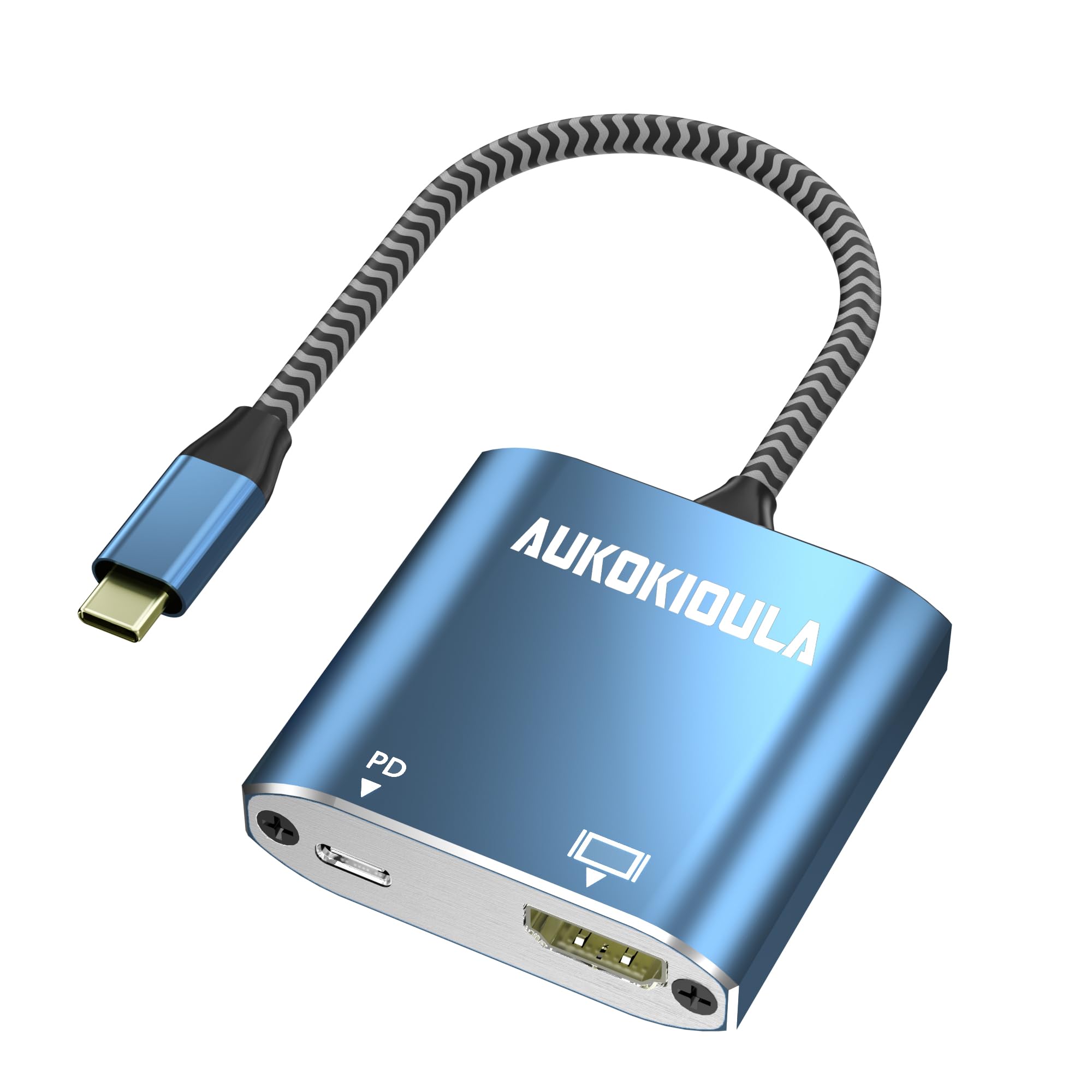 USB C to HDMI Adapter, 4K USB Type-C to HDMI Adapter [Thunderbolt 4/3Compatible] Compatible for iPhone 15/15Pro/15ProMax, MacBook Air/Pro, Dell XPS,