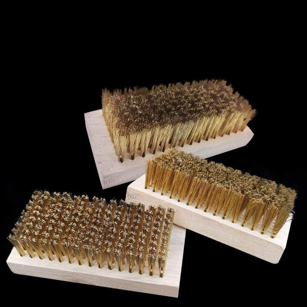 Cepillo de alambre de cobre aumentado, cepillo de eliminación de óxido, cepillo de alambre de acero inoxidable superdenso, pulido-10 * 16 filas * 0.076 mm * alambre de cobre