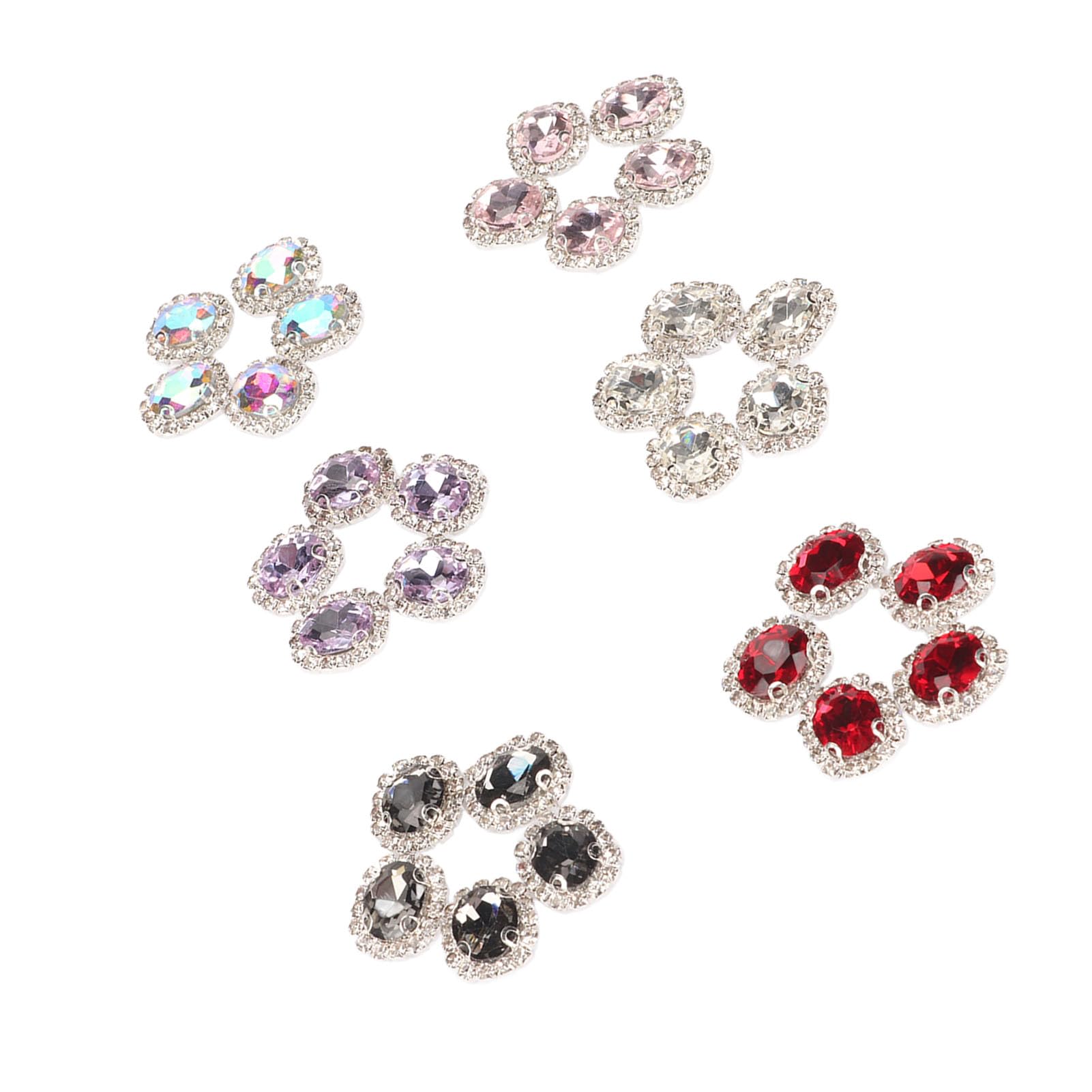 COSER EN PIEDRAS DE VIDRIO MULTICOLOR COSER CRISTAL DIY MANUALIDADES JOYERÍA ROPA ZAPATOS PARA LA MAYORÍA DE LAS ESCENAS — view 3