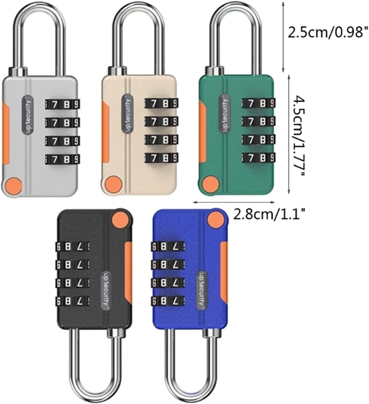 Serrure à combinaison, serrure de casier, serrure à code, cadenas à combinaison à 4 chiffres, serrure de sécurité en alliage d'aluminium, verrouillage par mot de passe for sacs à dos, casiers d'école