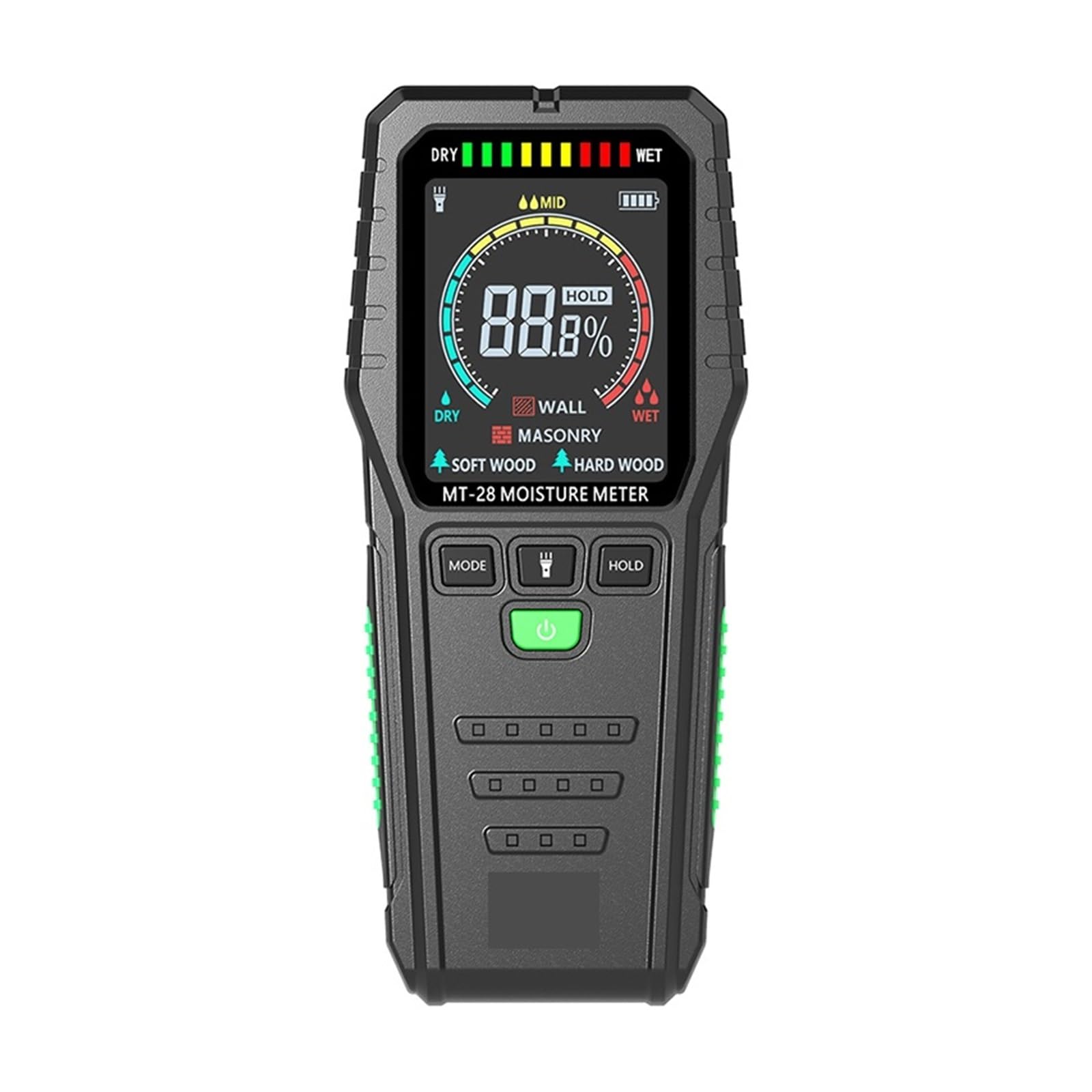 Misuratore di umidità for legno senza contatto ad angolo completo Rilevatore for la rilevazione della temperatura ambientale Semplice da usare