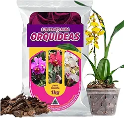 Substrato Para Orquídeas 1kg Casca de Pinus Carvão Vegetal Chip de Coco Total Agro