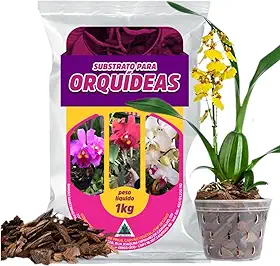 Substrato Para Orquídeas 1kg Casca de Pinus Carvão Vegetal Chip de Coco Total Agro