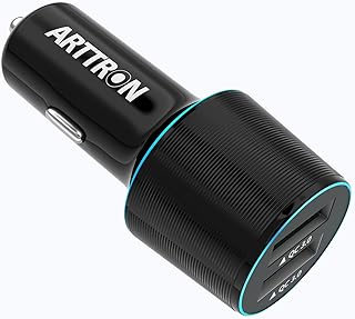 12V-24V Car Lighter USB Charger, Quick Charge 3.0 34W Dual USB Car Charger Adapter,Compatible with iPhone 12/11/XS/Max,Samsung Galaxy S10/S9/S8 etc.Fit for 12V Cigarette Lighter Socket.