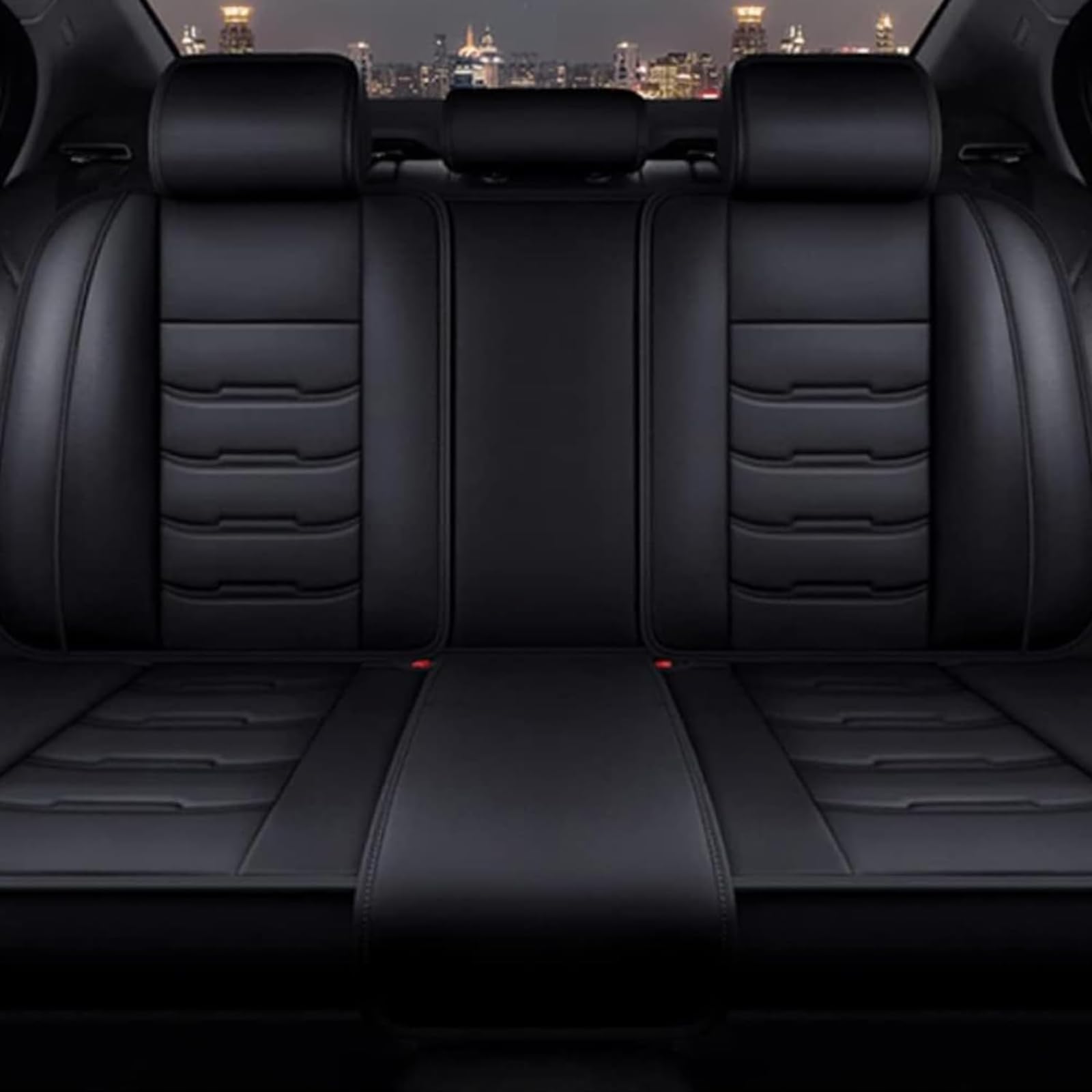 Housses De Siège Pour Nissan Navara 2004-2026 - 5 Places, Noir Et Blanc, Toutes Saisons