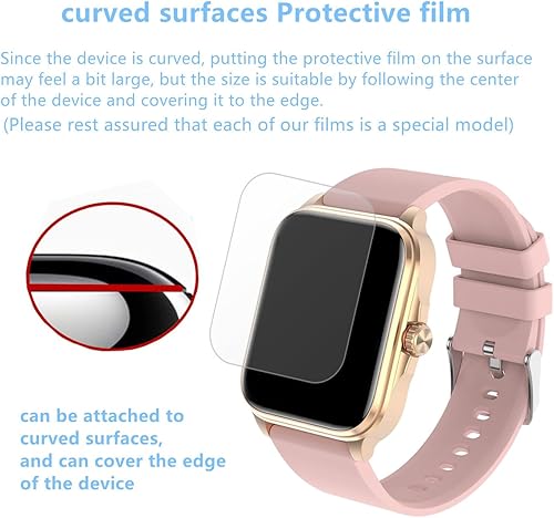 Miniatura 6 de Aemus Protector de pantalla compatible con JUGEVI Smart Watch de 1.91 pulgadas (paquete de 6) compatible con SOUYIE T90 2024 Smartwatch Flexible