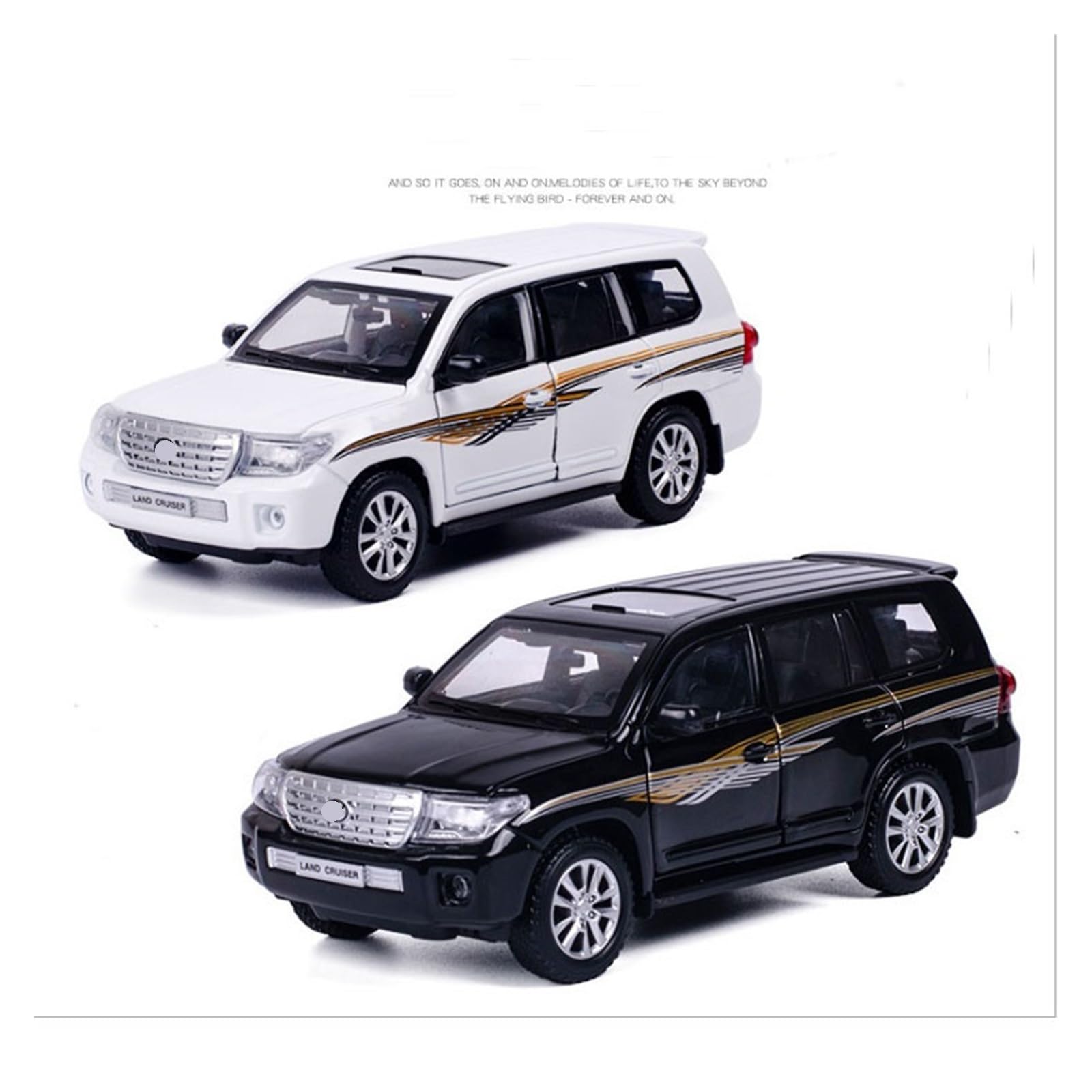 1:24 Na prezent dla samochodu Zabawka Model ze stopu Land Cruiser (biały B, bez pudełka)