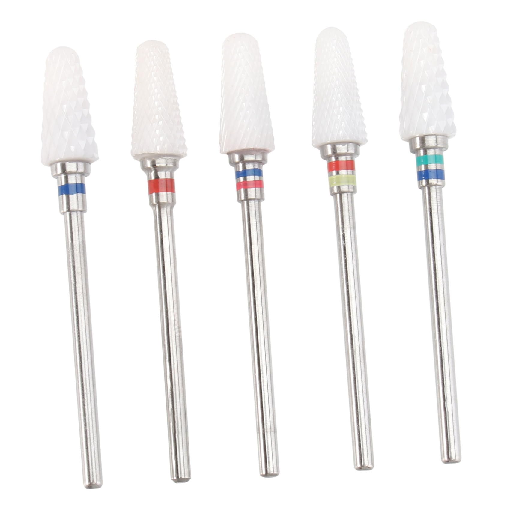 Housoutil 10pezzi Pz Di Punta Per Trapano Per Unghie Ceramica Set Di Accessori Per Manicure e Pedicure Colori Random Per Unghie Naturali e Artificiali Eccellenti Per Uso Professionale e Fai