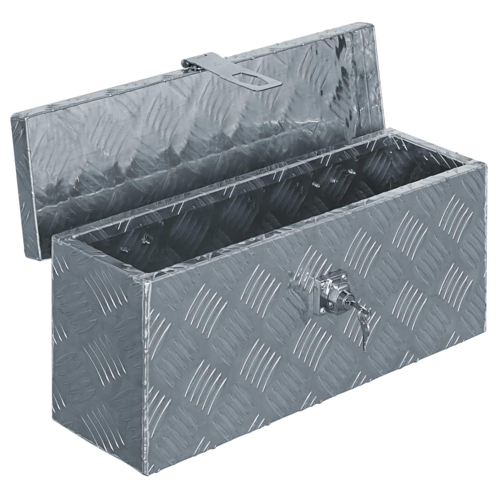 SKM Caja de Aluminio 48,5x14x20 cm Plateada,Bricolaje,Accesorios de Bricolaje,Organización y Almacenamiento de Herramientas,Cajas de Herramientas,Plateado,2.64 kg,142935
