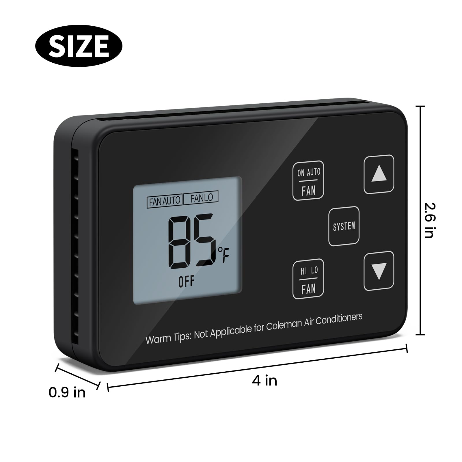 briidea Termostato para caravana, termostato digital con pantalla LCD de frío/calor, compatible con Dometic 3106995.032, no aplicable para sistemas Coleman o Dometic de 3 cables, 12 V CC