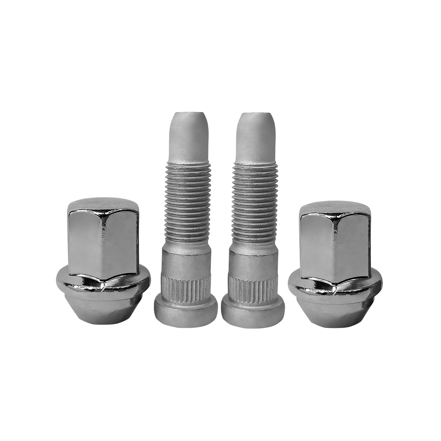 M14x1.50 Chrome Wheel Lug Stud Nut Set Compatible with Chevy Camaro Impala S10 Silverado 1500 Suburban Tahoe Sierra 1500 Canyon Yukon XL Buick Enclave Lacrosse Regal (4PCS)