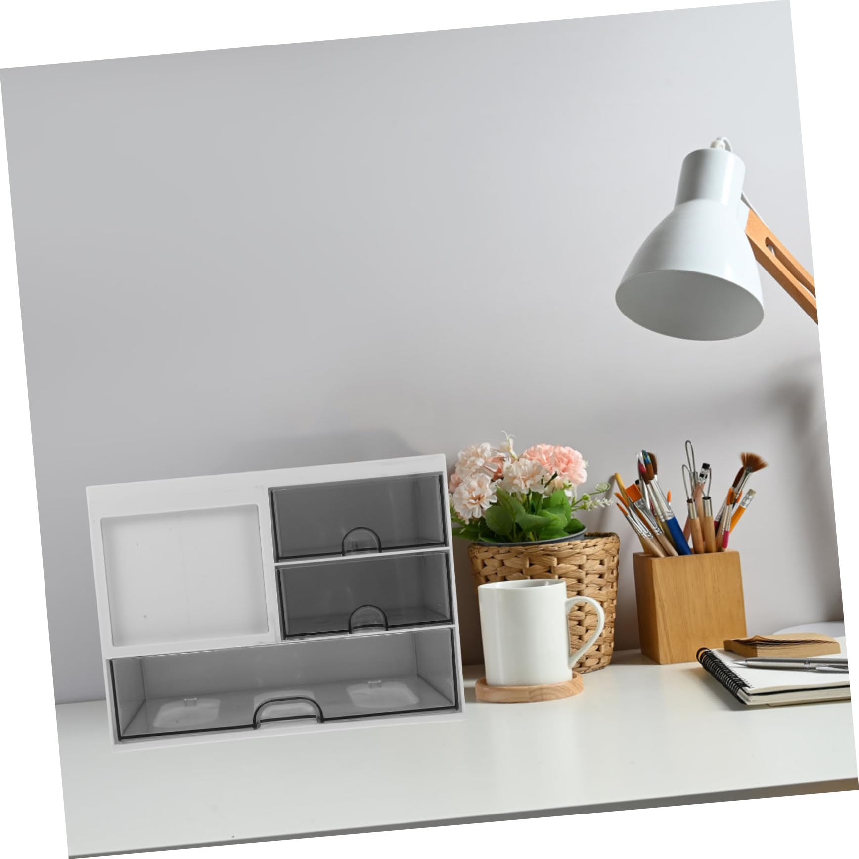 Homoyoyo Organizador de Cajones y Material Hips Blanco para Escritorio de Oficina Diseño de Cajón para Uso Prolongado en Sala y Cocina