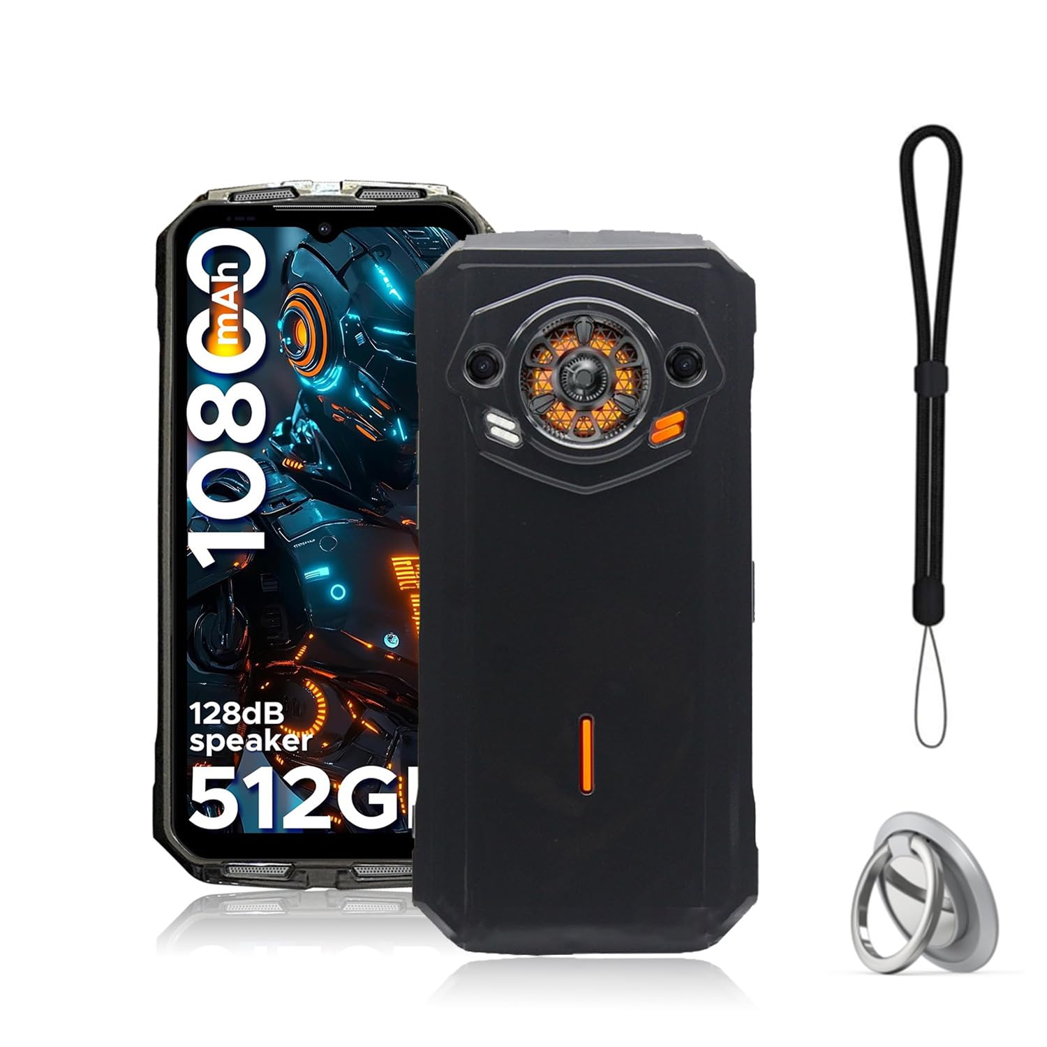 NOUKAJU Case for DOOGEE S Punk Pro, TPU Protective Case,Stand Function,Adjustable Bracket,Anti-Drop, Shockproof,Protective Cover for DOOGEE S Punk Pro