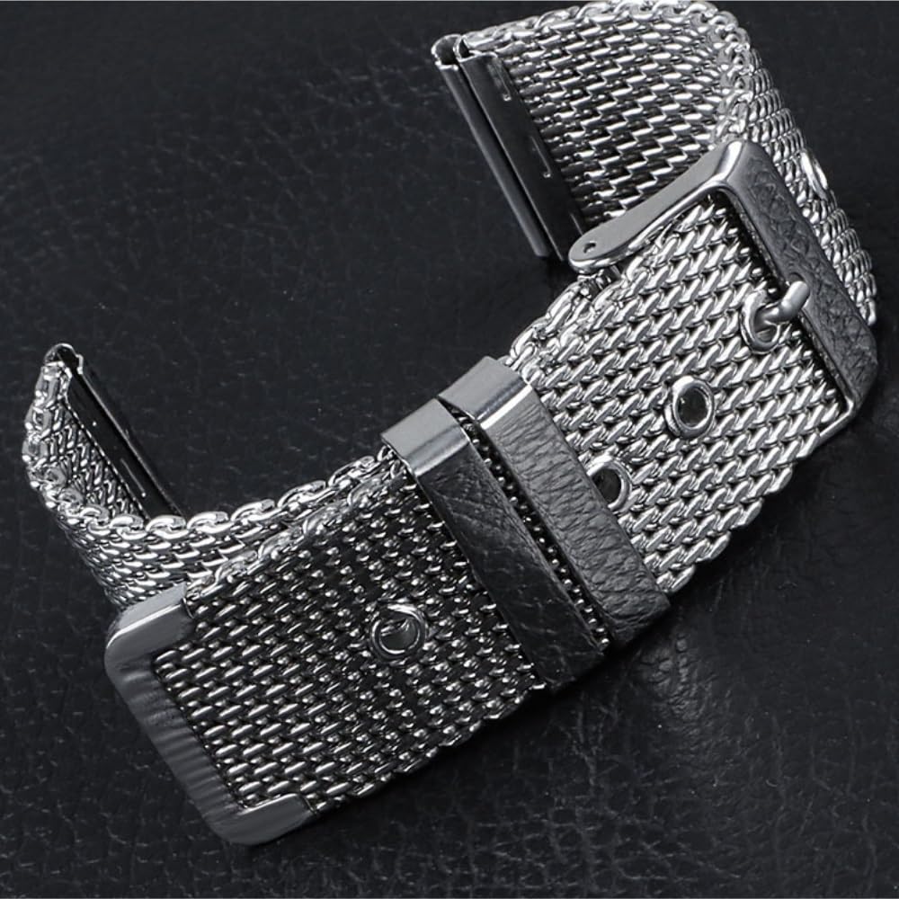Paski do zegarków Pasek z siateczkową pętlą 18mm 20mm 22mm 24mm Pasek do zegarka ze stali nierdzewnej Quick release Opaska na nadgarstek