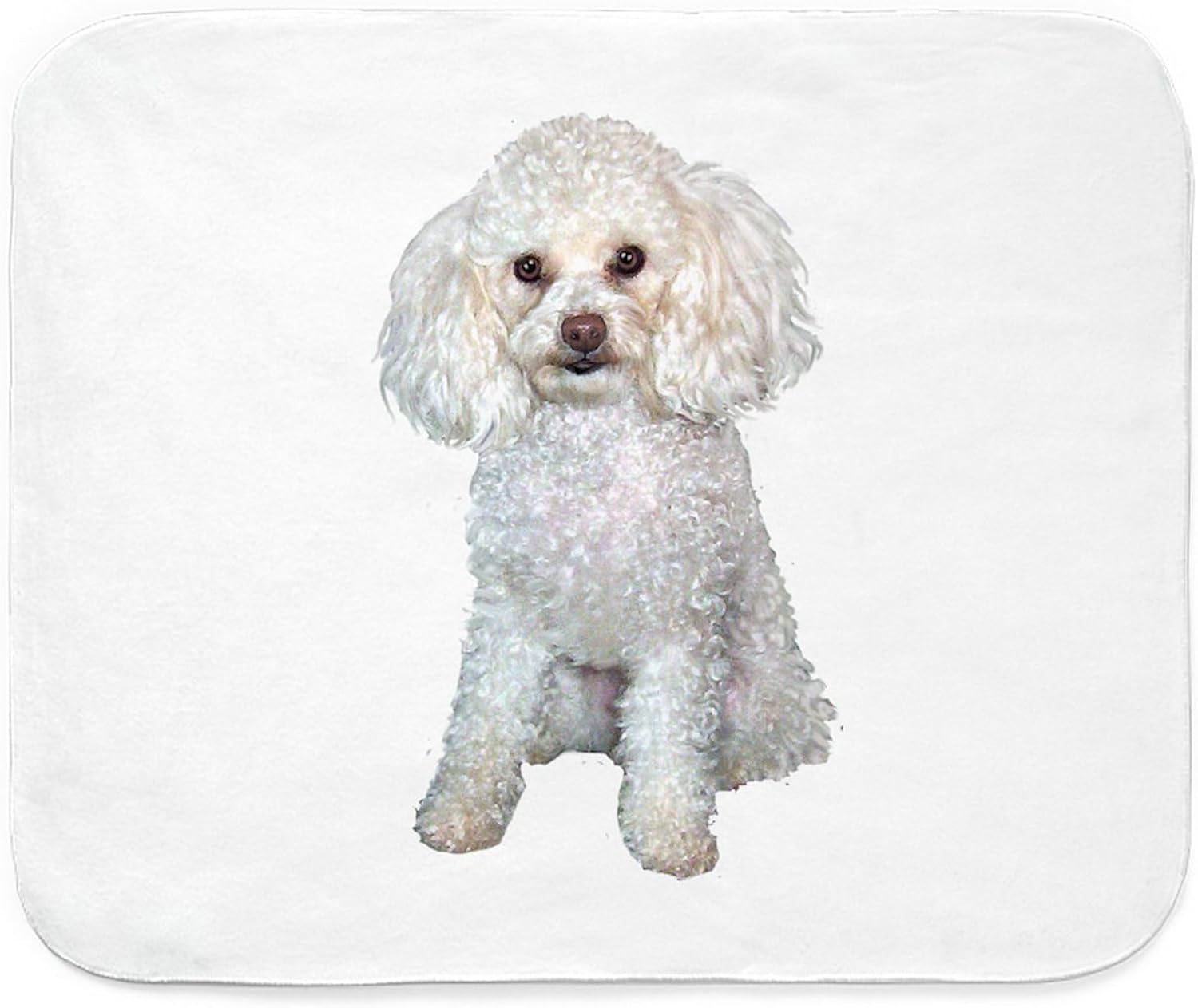 CafePress Poodle Min White Sherpa Fleece Throw Blanket 60" L x 50" W