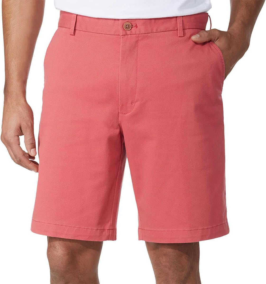 IZOD Mens Saltwater Flat Front Stretch Chino Shorts