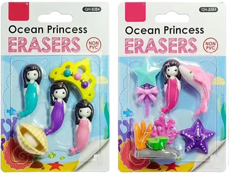 Image of DEOXY Fairy Tale Palace Erasers for Kids - Stylish Erasers for Girls, School Stationary Kit for, Birthday Return Gifts for- Pack of 2 (QH-8384)