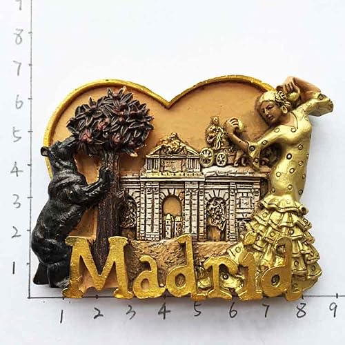 Miniatura 6 de 3D oso y árbol de fresa Madrid España imán de nevera regalo regalo hogar y cocina decoración etiqueta magnética, Madrid España imán refrigerador