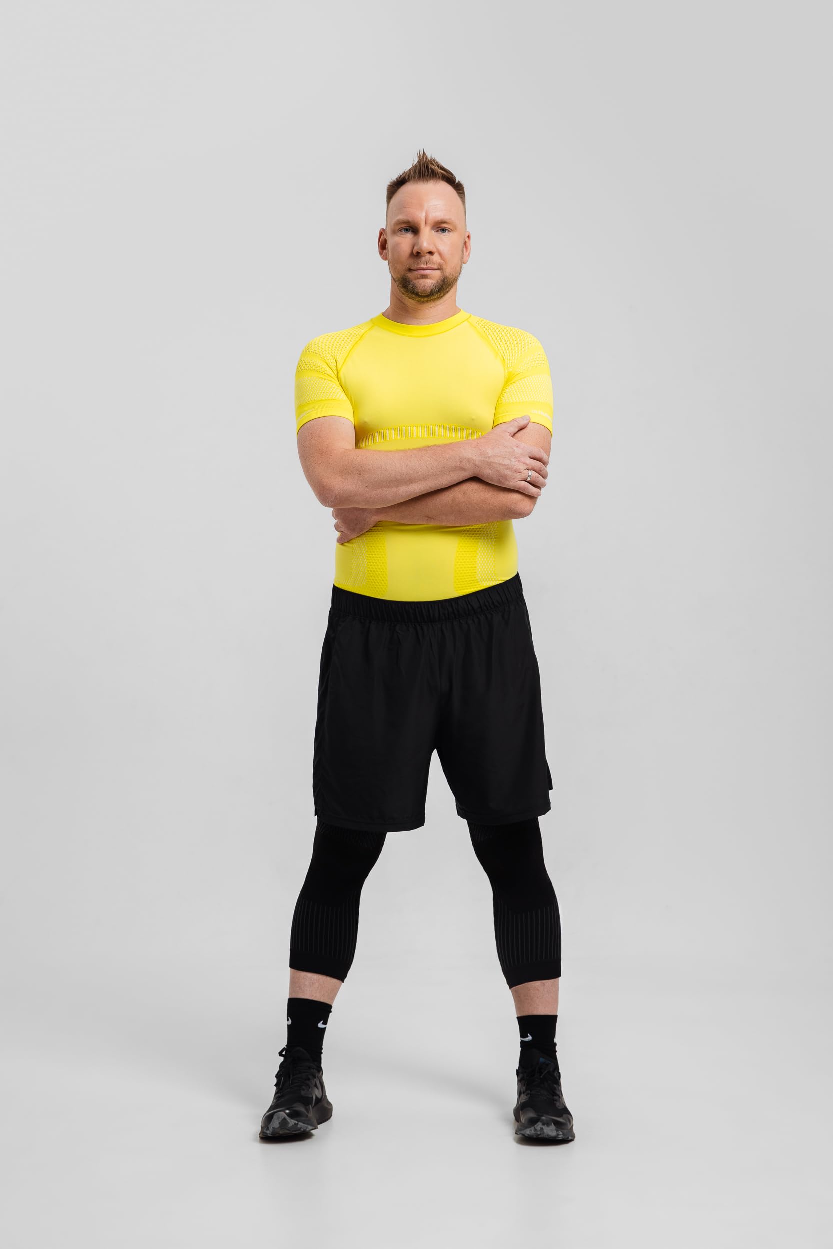 Sportswear Herren Rashguard Kurzarm Kompression Base Layer Athletic Unterhemd Gear Workout T-Shirt