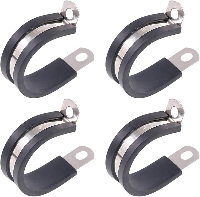 Keadic 20Pcs 1-1/4 Inch (32mm) Rubber Cushioned Insulated Clamps ...