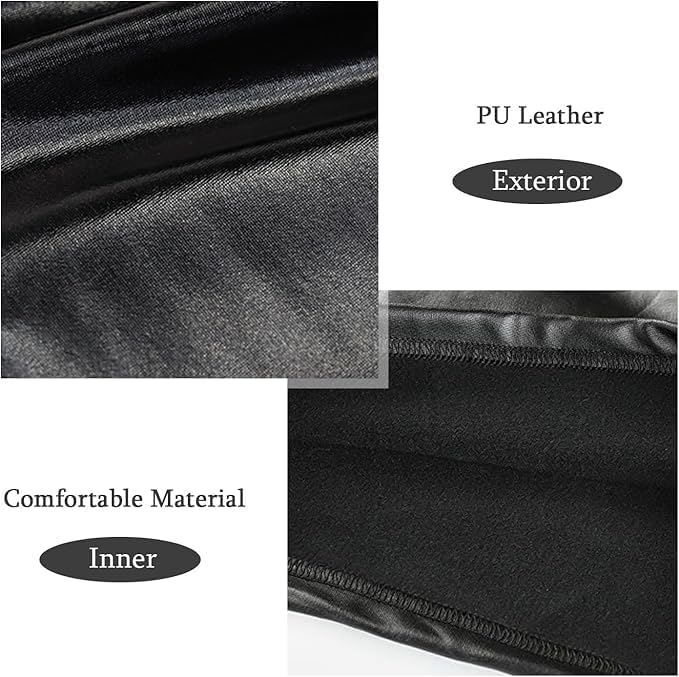 Ladies Mini Patent Leather Skirts, Sexy Short A-line Skirts, Sex Leather Skirts Party & Club Costumes Black - Image 4