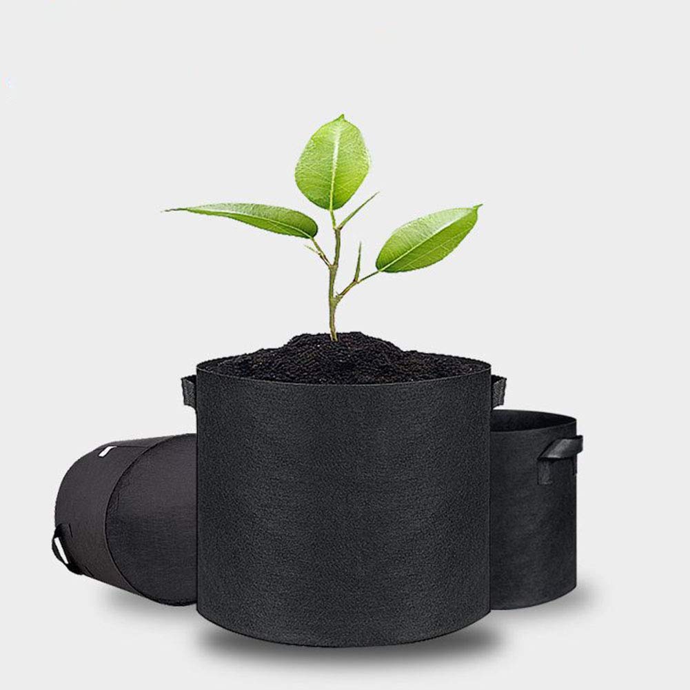 MoonyLi 5 Stück Pflanzsack aus Vliesstoff- mit Riemengriffen,Pflanzen wachsen Taschen für Gärtnerei und Wachsen der Pflanzung, Beste Wurzelbehandlung 25Gallons
