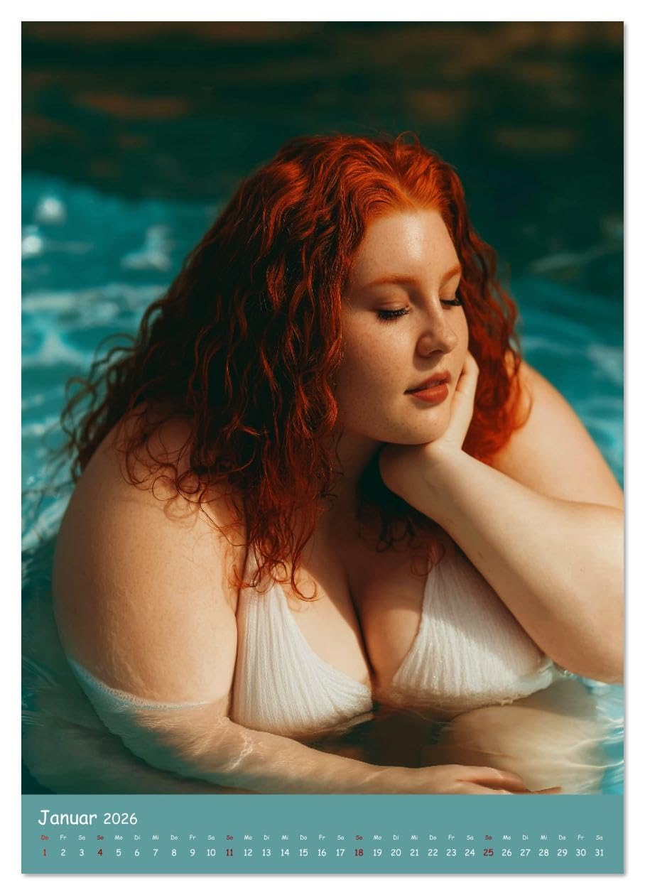 Curvy Pin-up Girls - Verführerische Rundungen am Pool (hochwertiger Premium Wandkalender 2026 DIN A2 hoch), Kunstdruck in Hochglanz: Dicke Frauen sexy ... die mollige Frauen lieben. (CALVENDO Erotik)
