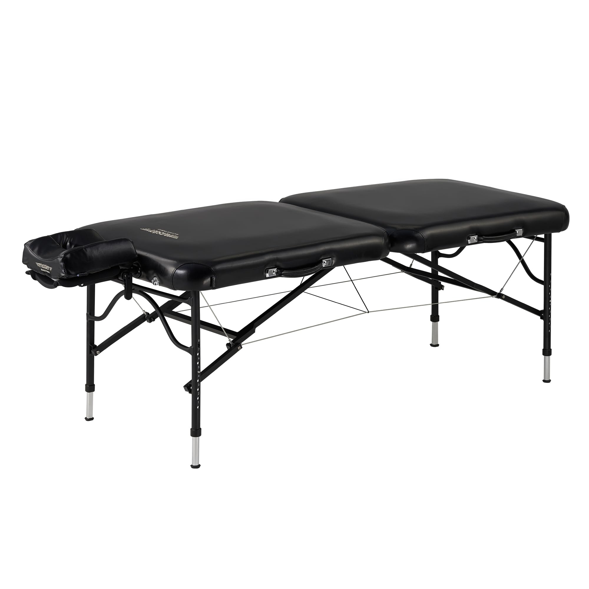 Master Massage 30" StratoMaster LX Ultra-Light Weight Aluminum Portable Massage Table Package- Tattoo Bed- Lash Tables- Black