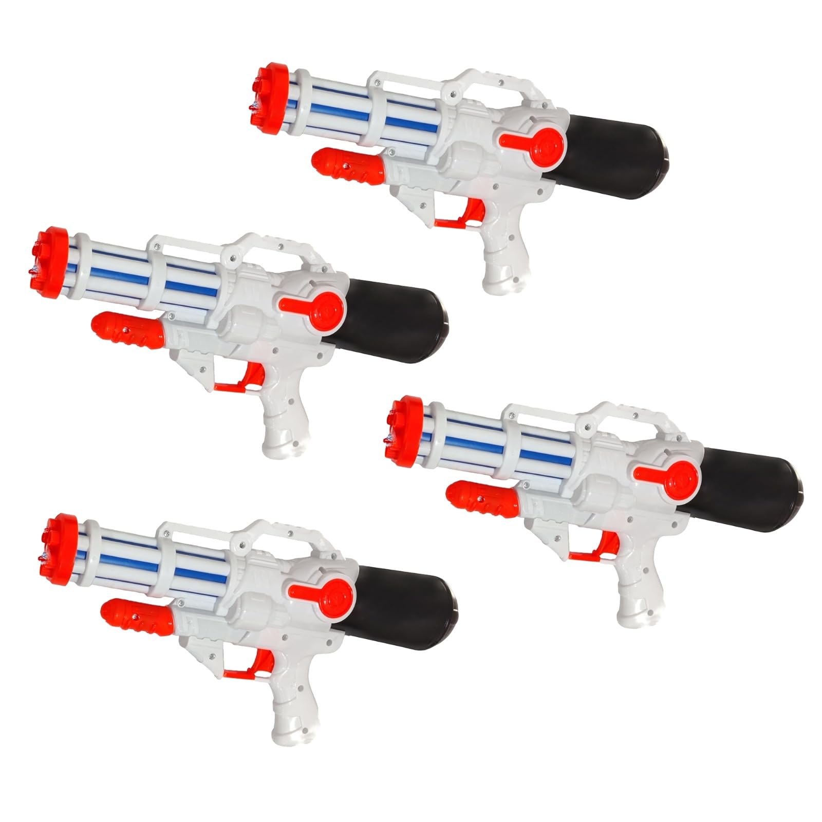 PNJB Water Pistol Pump Toy Gun, Long Range Water Soaker Squirt Guns, Durable and Non-Toxic Abs Plastic Material, Summer Beach Water Gun Family Outdoor Games, White, (Pack of 4)