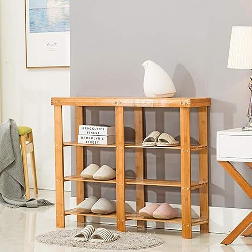 Miniatura 2 de ZEELYDE Shoe RackStanding Storage Bench Shoes Organizer Cabinet Nonwoven Fabric Cover Stackable Shelves for Hallway Entryway BathroomLiving Room
