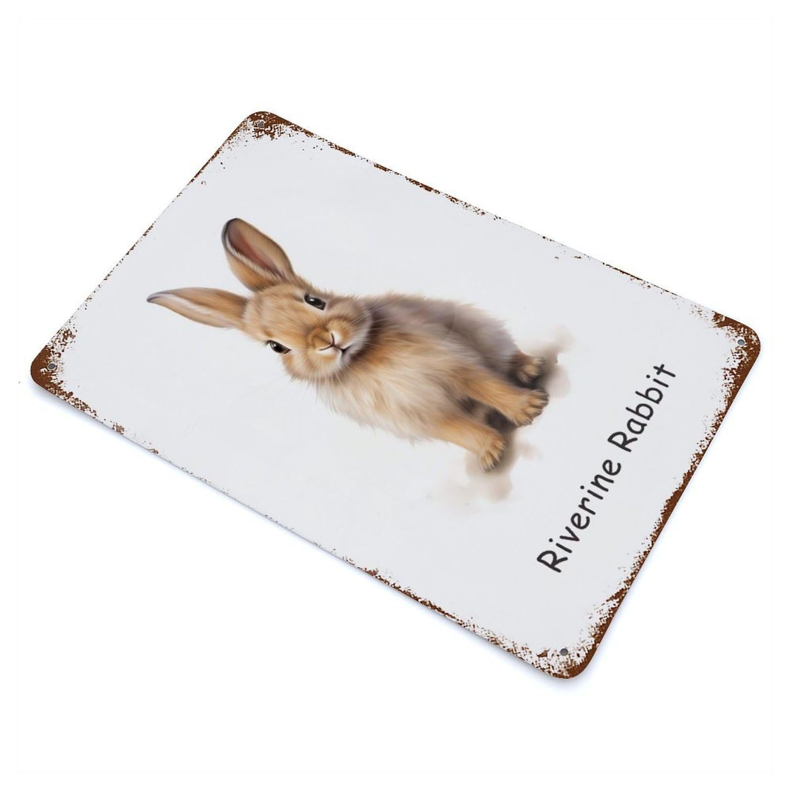 Riverine Rabbit Safari Retro Metal Sign 11.8"x7.9", Rustic Home Decor for Garage, Pub Or Kitchen