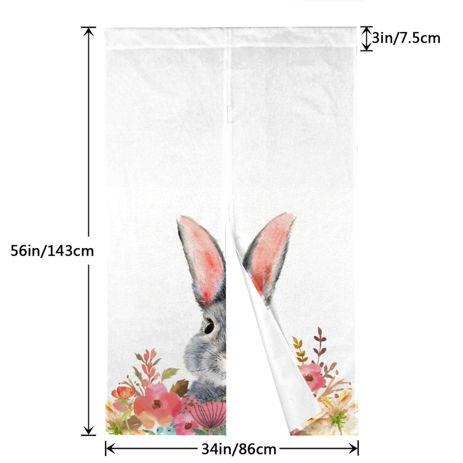 Amazon｜うさぎ 兎 ウサギ 花 可愛い (1） ILIUEND のれん 間仕切り