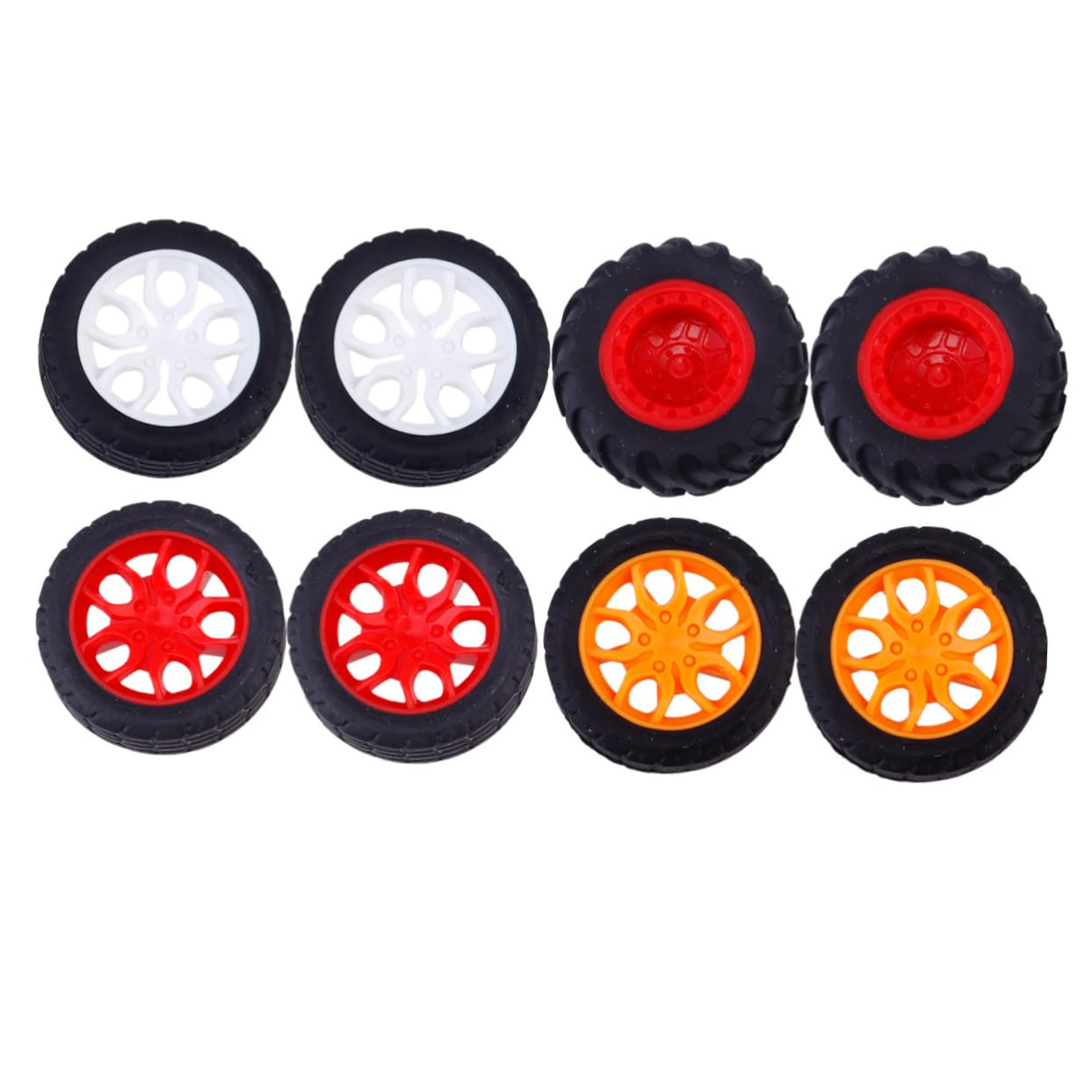 40 Pezzi Ruote In Plastica Per Modellismo E Auto Giocattolo Fai Da Te - Diametro 4,2cm