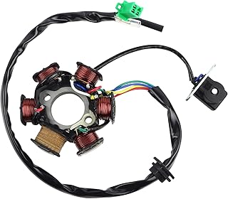 FLYPIG Ignition Coil Ignition Stator Magneto 6 Pole Coil 5 Wires for GY6 50cc 70cc 90cc 100cc 110cc 125cc 150cc 4 Stroke Moped Scooter ATV Quad Pit Dirt Bike Go Kart TaoTao Buyang Sunl Motorcycle