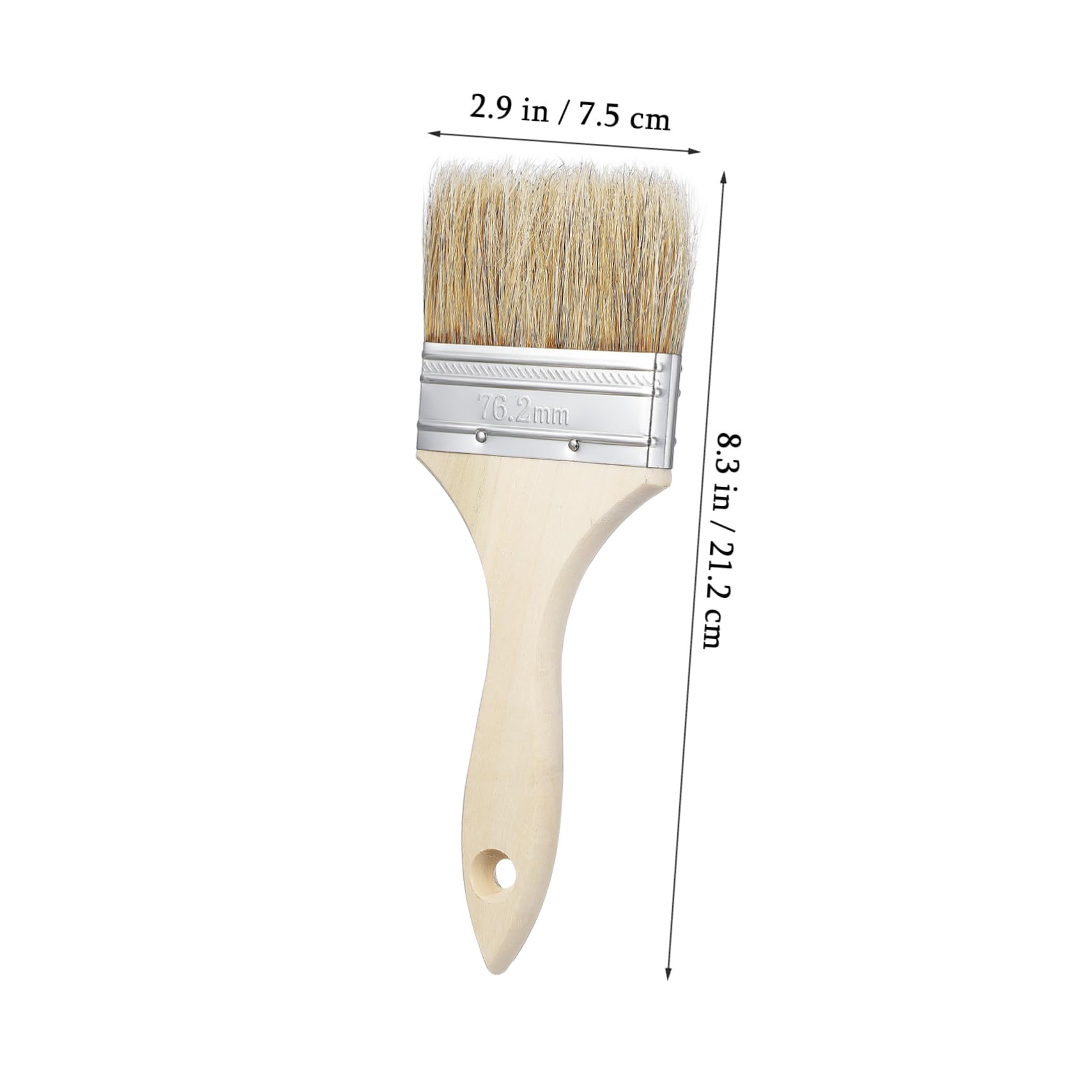 SHINEOFI Cepillo De Pelo De Cerdo Chip Parilla Cepillo para Parrilla Hilván Pinceles Salsa Cepillo De Virutas Pincel De Pintura Brocha De Madera 10 Piezas X 4