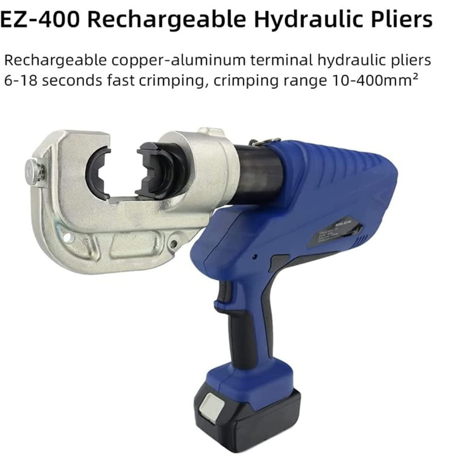 Amazon | 電気油圧圧着工具、16-400mm の ² 電池式のケーブルの圧着