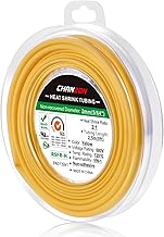 Chanzon 2:1 Ratio 5/64" (2mm) Heat Shrink Tubing 8 Foot Roll (2.5m Total Length) Yellow Polyolefin Sheath Heat Shrink 2 to 1.1 pcs