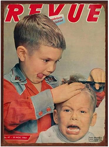 Pzecaru Letreros de metal retro vintage para barbería, póster de metal para bar, cafetería, garaje, decoración de pared, decoración de barbería, 12