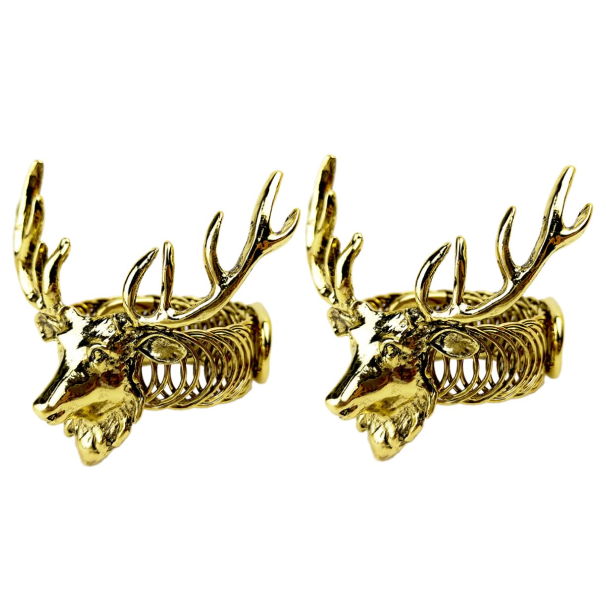 Zerodeko Lot De 3 Embrasses De Rideaux De Noël en Forme De Bois De Cerf Robustes Et Élégantes avec Boucle en Métal pour Votre Maison 2 Pièces X 3