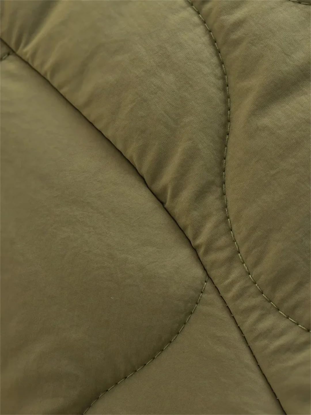 Abrigo acolchado ligero con cuello redondo para mujer, para invierno, holgado, acolchado, casual, ropa exterior coreana