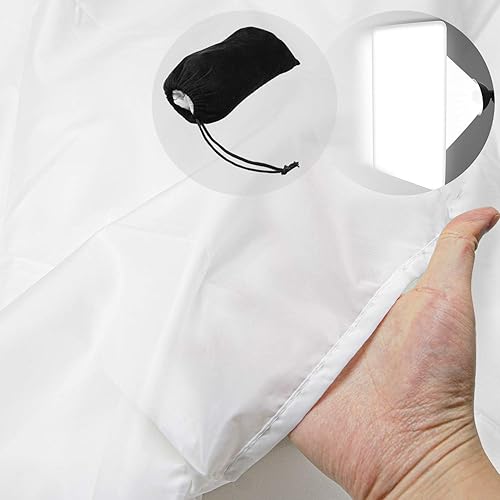 Miniatura 2 de LimoStudio AGG3378 - Difusor de luz (mediano), 12 x 5 pies, 12.0 x 5.0 ft, 144 x 60 pulgadas, suave, sin costuras, de tela de difusión blanca, para