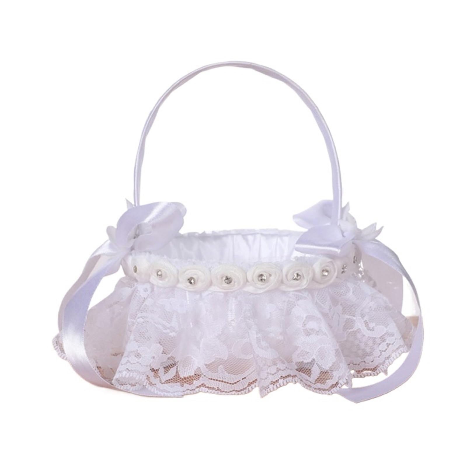 Wedding Flower Baskets, Bamboo Flower Basket Multicolor For Wedding Petals Candy(Color 03)