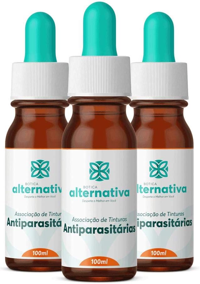 Kit 3 Frascos Antiparasitário com Tintura de Nogueira, Absinto e Cravinho 100ml Kit 3 Frascos Antiparasitário com Tintura de Nogueira, Absinto e Cravinho 100ml