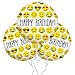 Happy Birthday Emoji Mylar Balloon 3 Pack