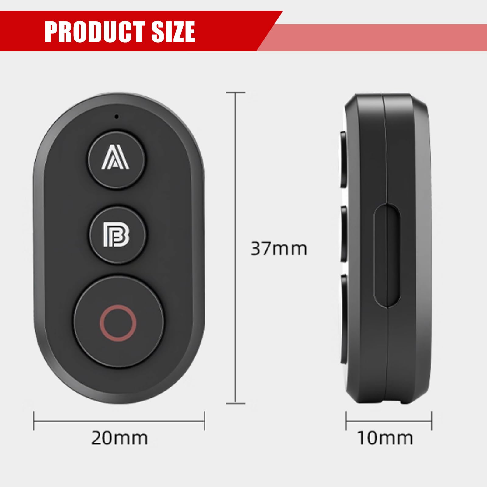 Telecomando Bluetooth compatibile con Insta360 X5/4/3/2/Go3/S/ACE pro/ACE GoPro 13/12/11/10/9/8/IOS/Android, portata 10 m, con cinturino e supporto per bicicletta per avventure all'aria aperta e