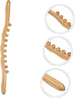 Vista 5 de Masajeador muscular de diez cuentas Masajeador muscular Palo de raspado muscular Masajeador de madera Herramienta de masaje de espalda Masajeador