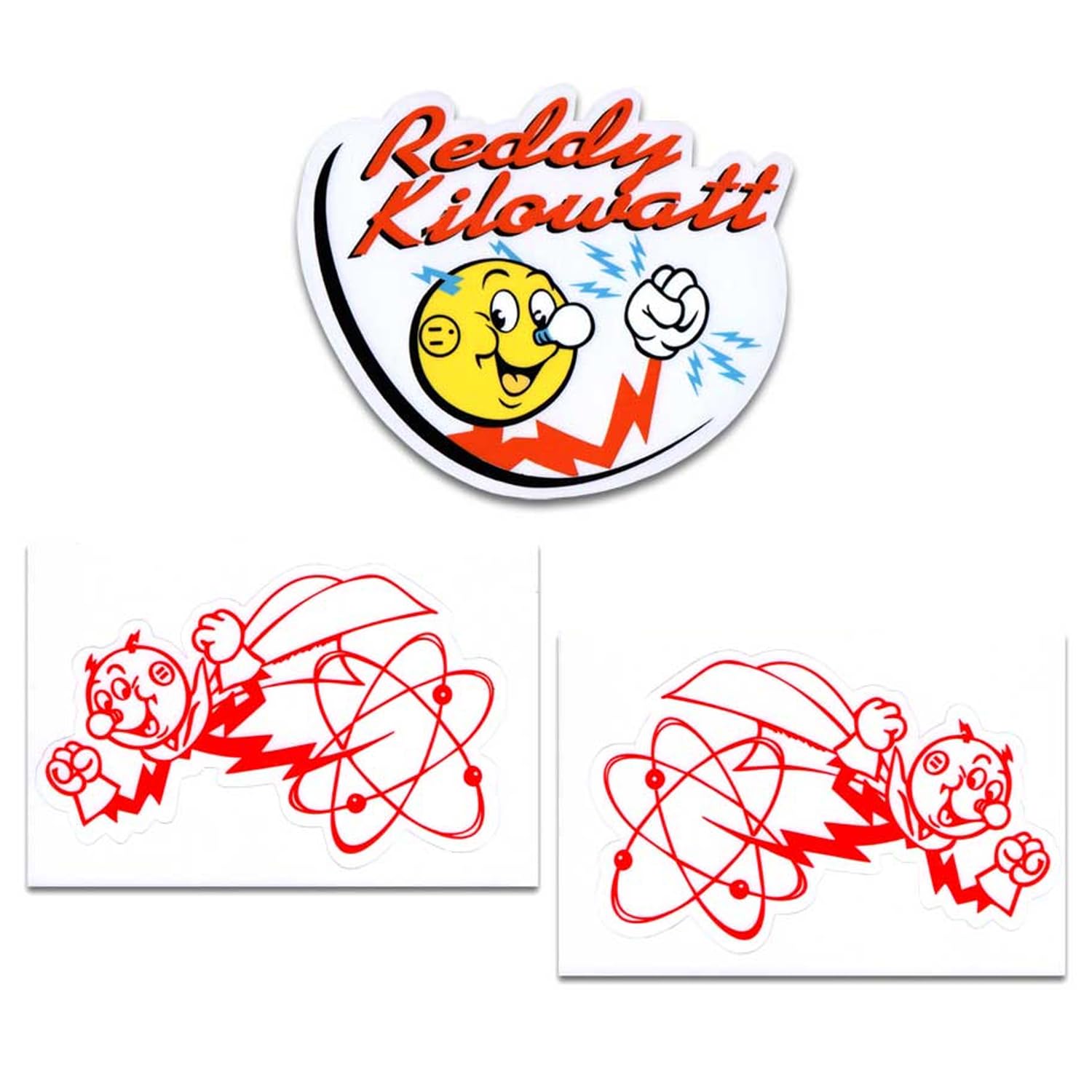 VINTAGE REDDY KILOWATT ノベルティ 3点まとめ売り Amazon.co.jp: レディキロワット クリア ステッカーメイン アソート3枚